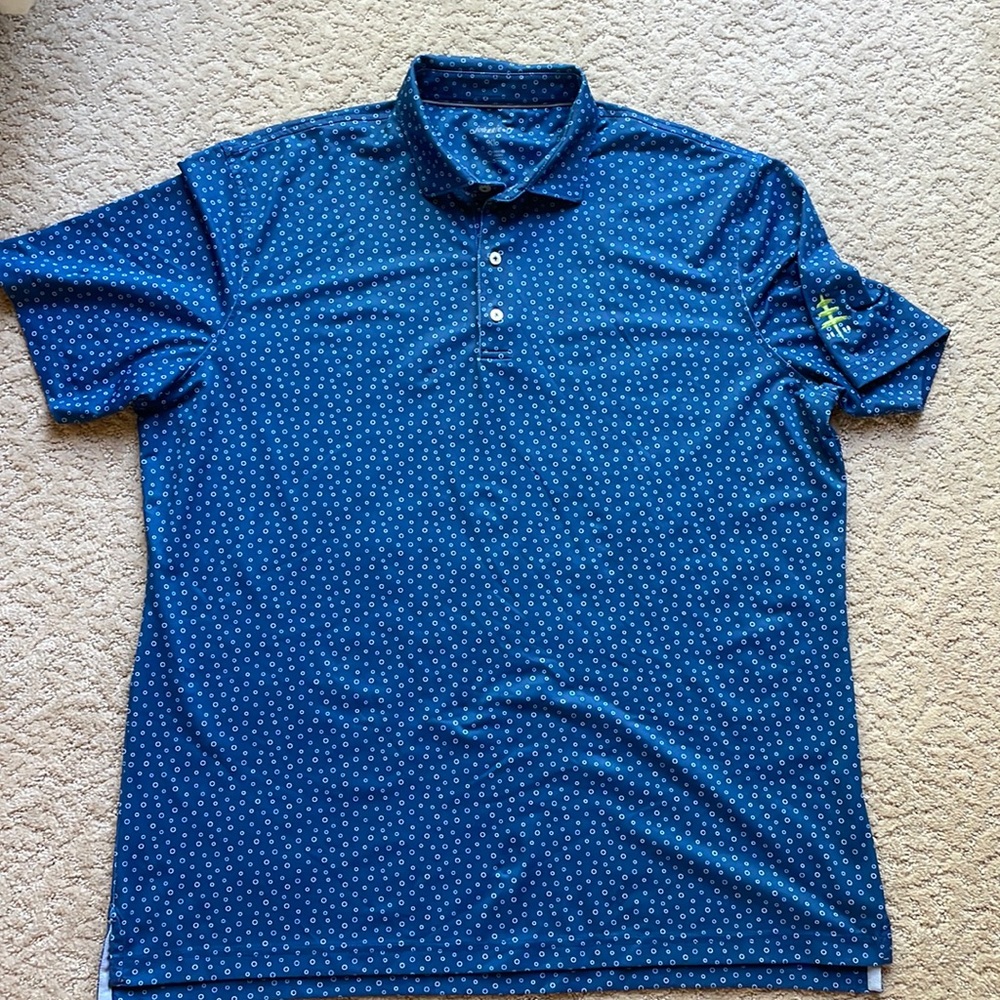 Johnnie-O XL blue golf polo